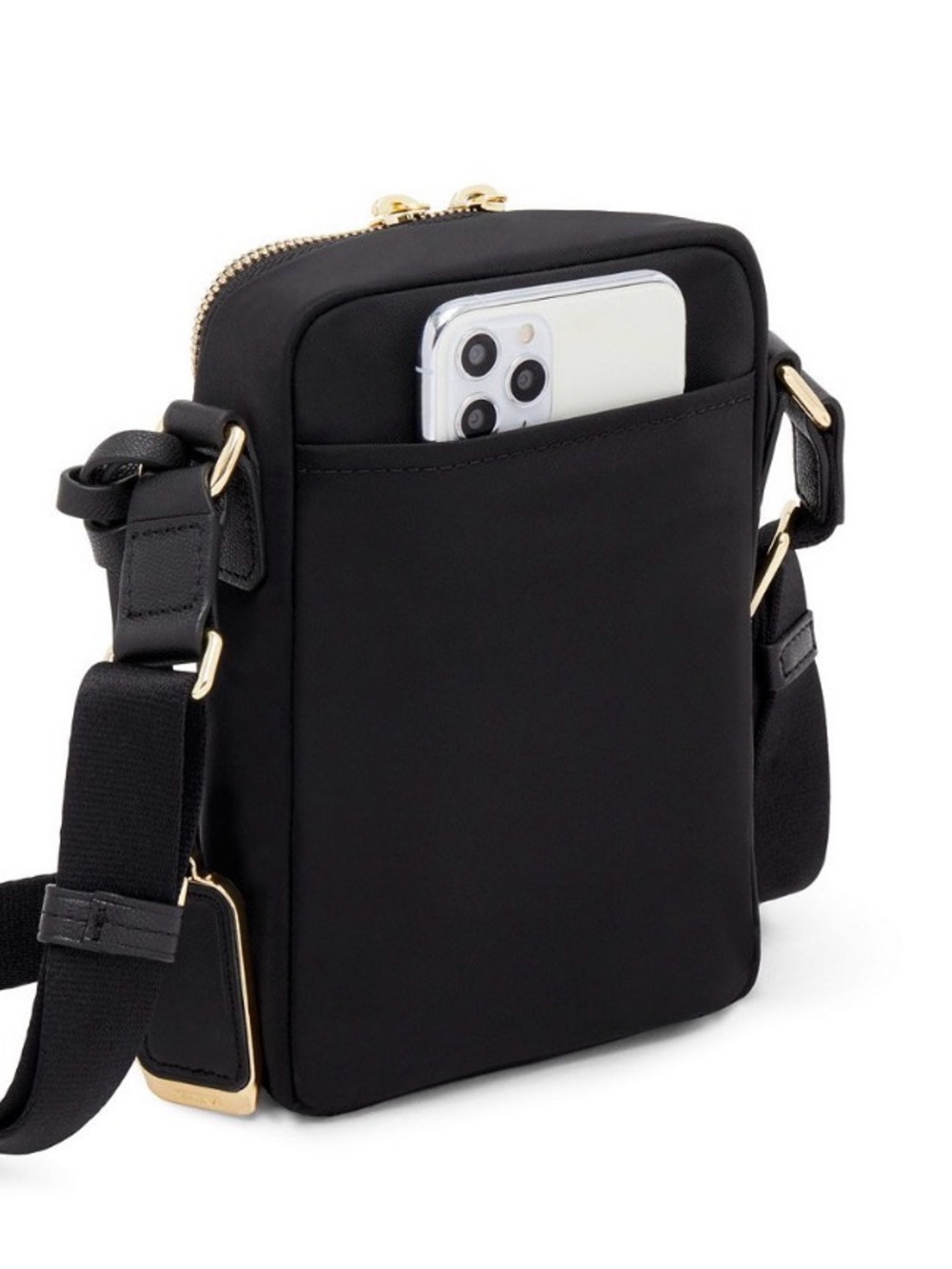 Tumi Voyageur Persia Crossbody Black with Gold Hardware - Picture 3 of 13